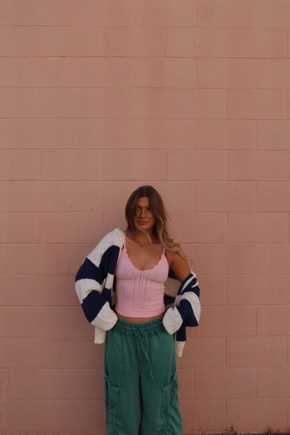 Powder Pink Seamless Layering Tank