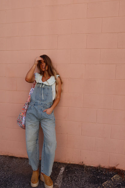 Lighten Up Barrel Overalls