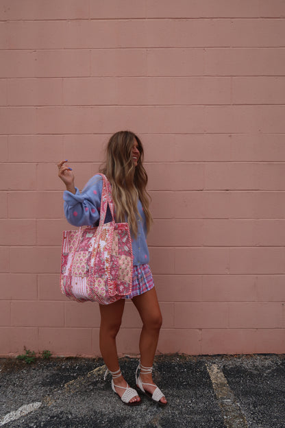 Clementine Quilted Tote Bag