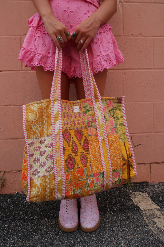 Goldie Quilted Tote Bag