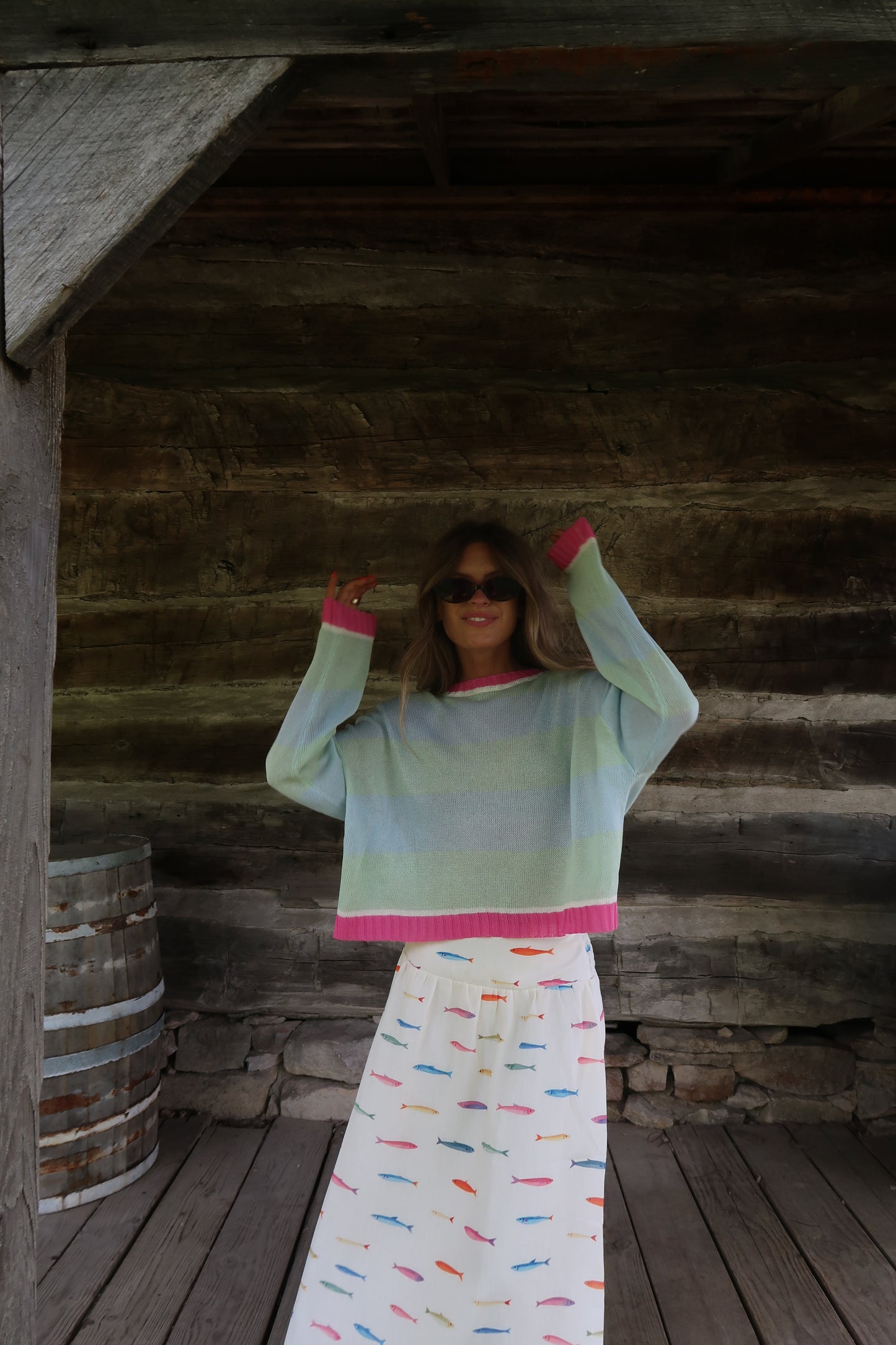 Mint Skys Stripe Knit