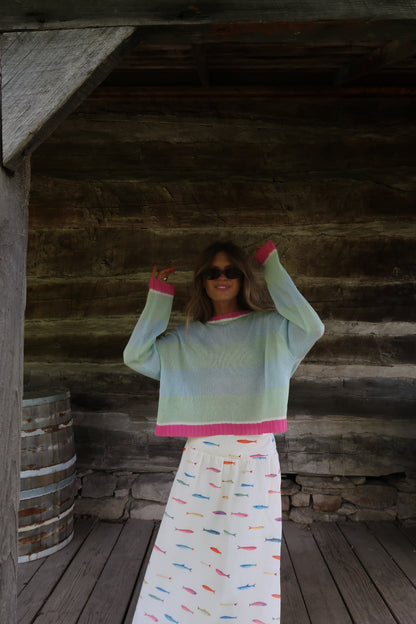 Mint Skys Stripe Knit