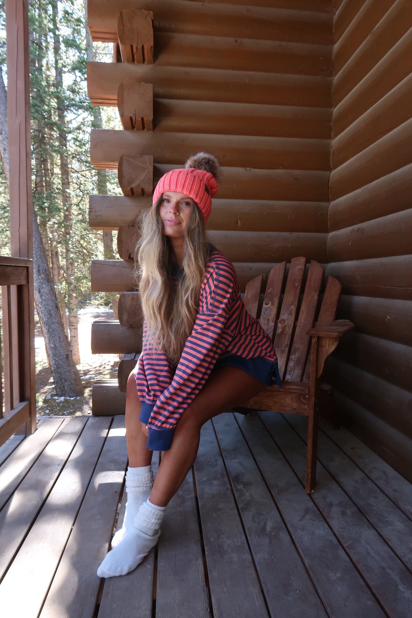 Lodge Stripe Crewneck