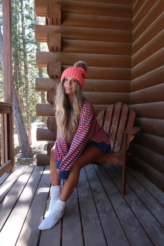 Lodge Stripe Crewneck