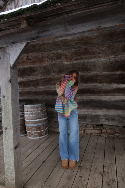 Crisp Air Stripe Cardigan
