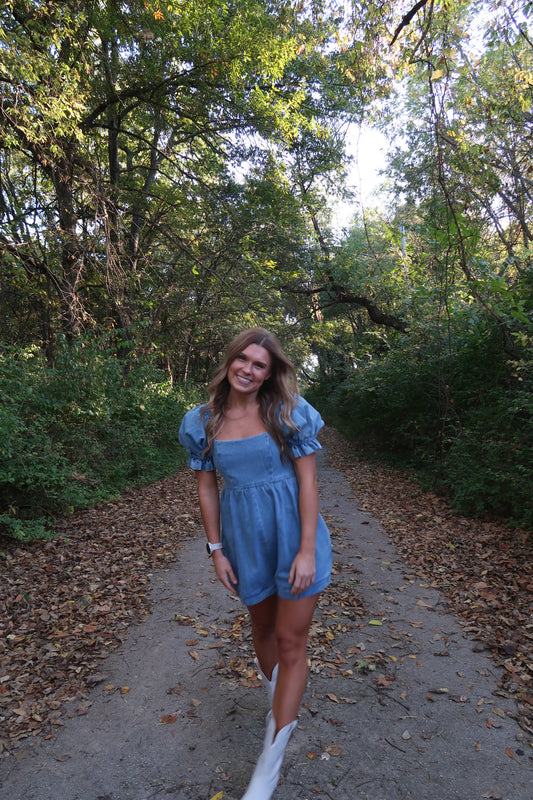 Denim Romper