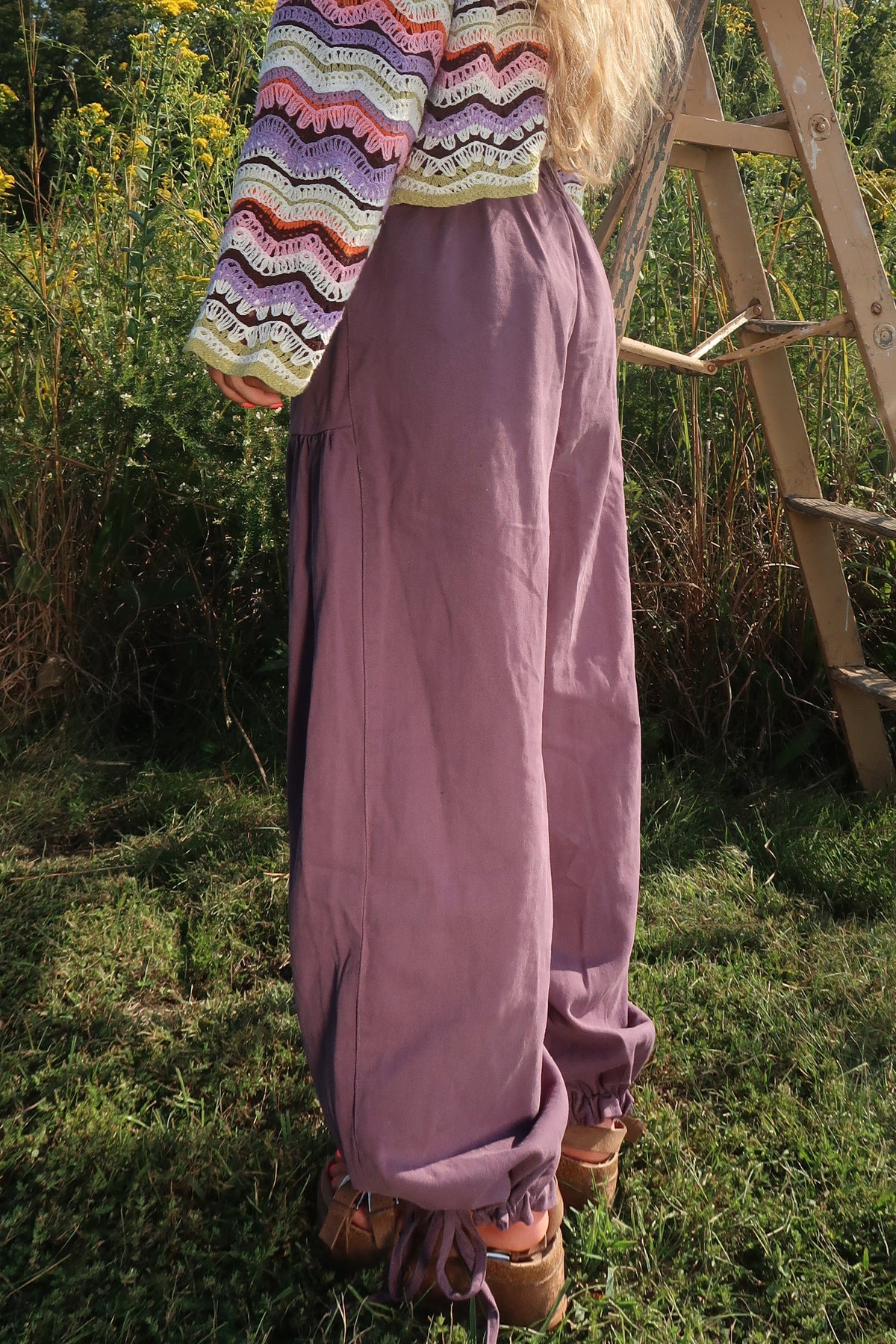Plum Cute as a Button Jean