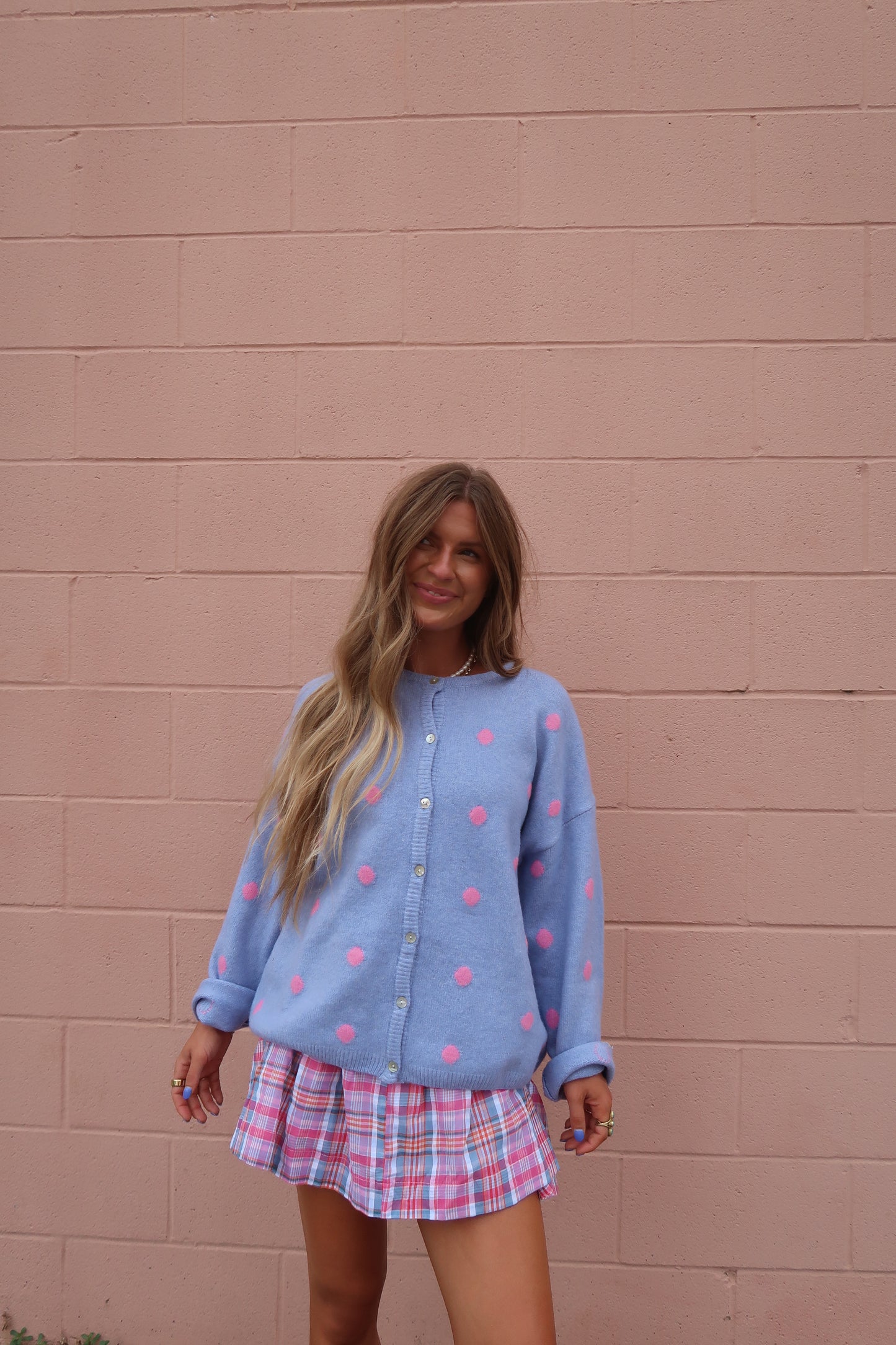 Perri Pink Dot Cardi