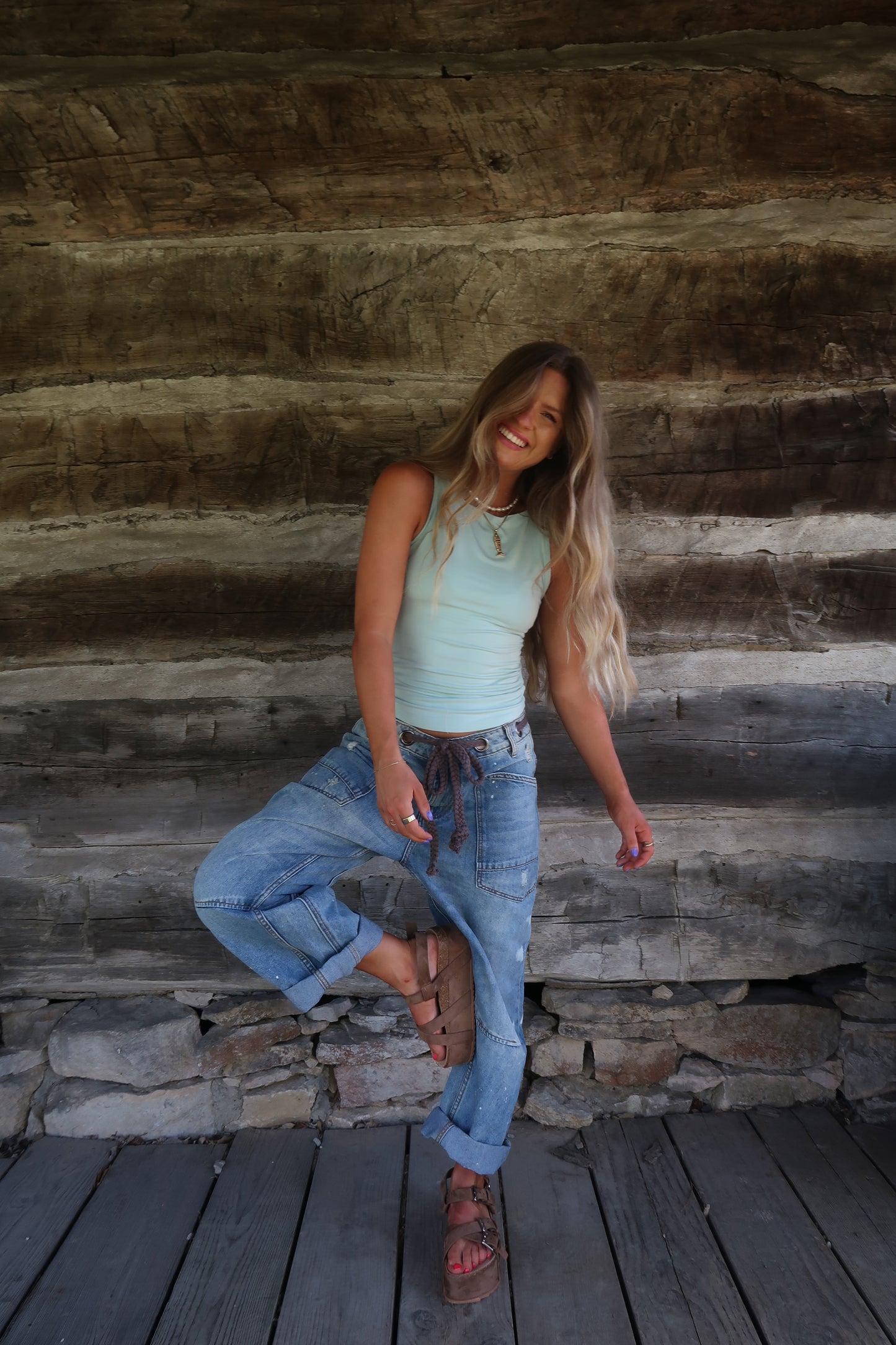 Mint Back To Basics High Neck Tank