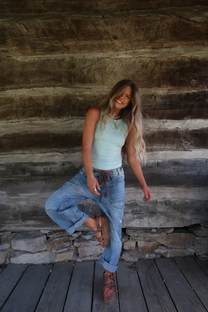 Mint Back To Basics High Neck Tank
