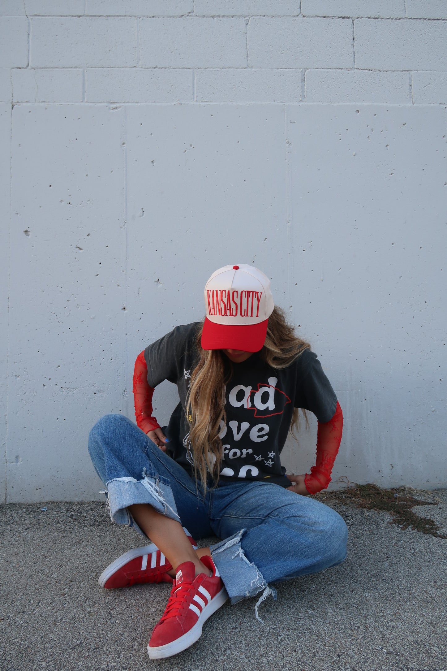 Red Kansas City Trucker Hat