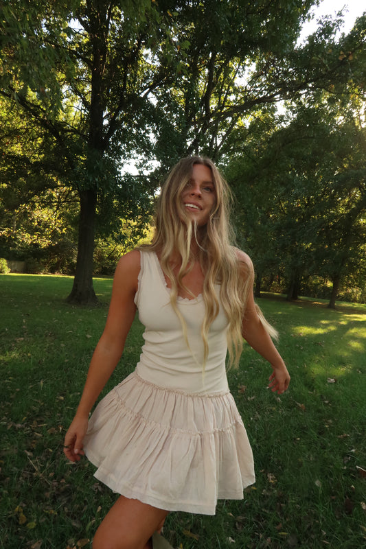 Brown sugar layering dress