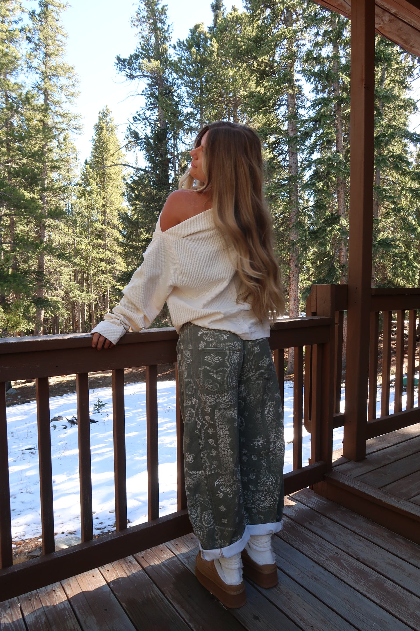 Oatmeal Off the Shoulder Top