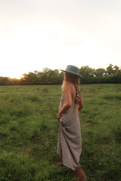 Fireside Gingham Maxi Dress