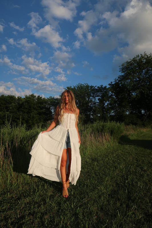 Summer Romance Tiered Corset Tank