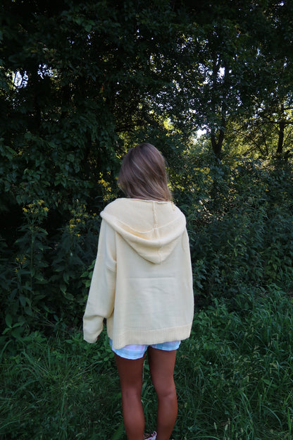 Butter Boxy Knit Hoodie