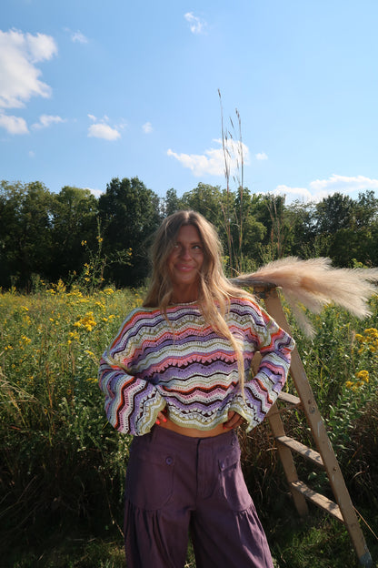 Mae Crochet Long Slv