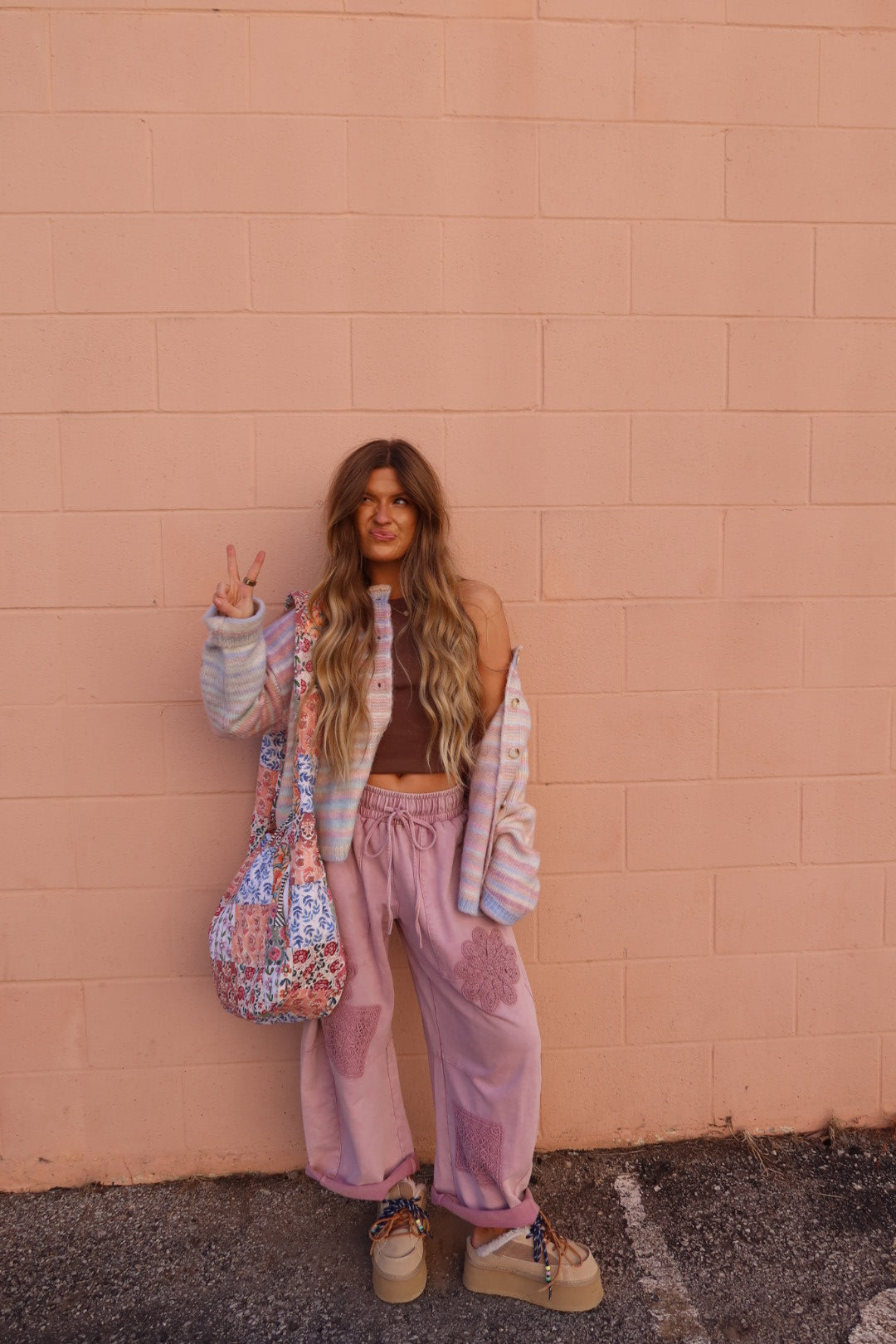 BonBon Crochet Barrel Sweats