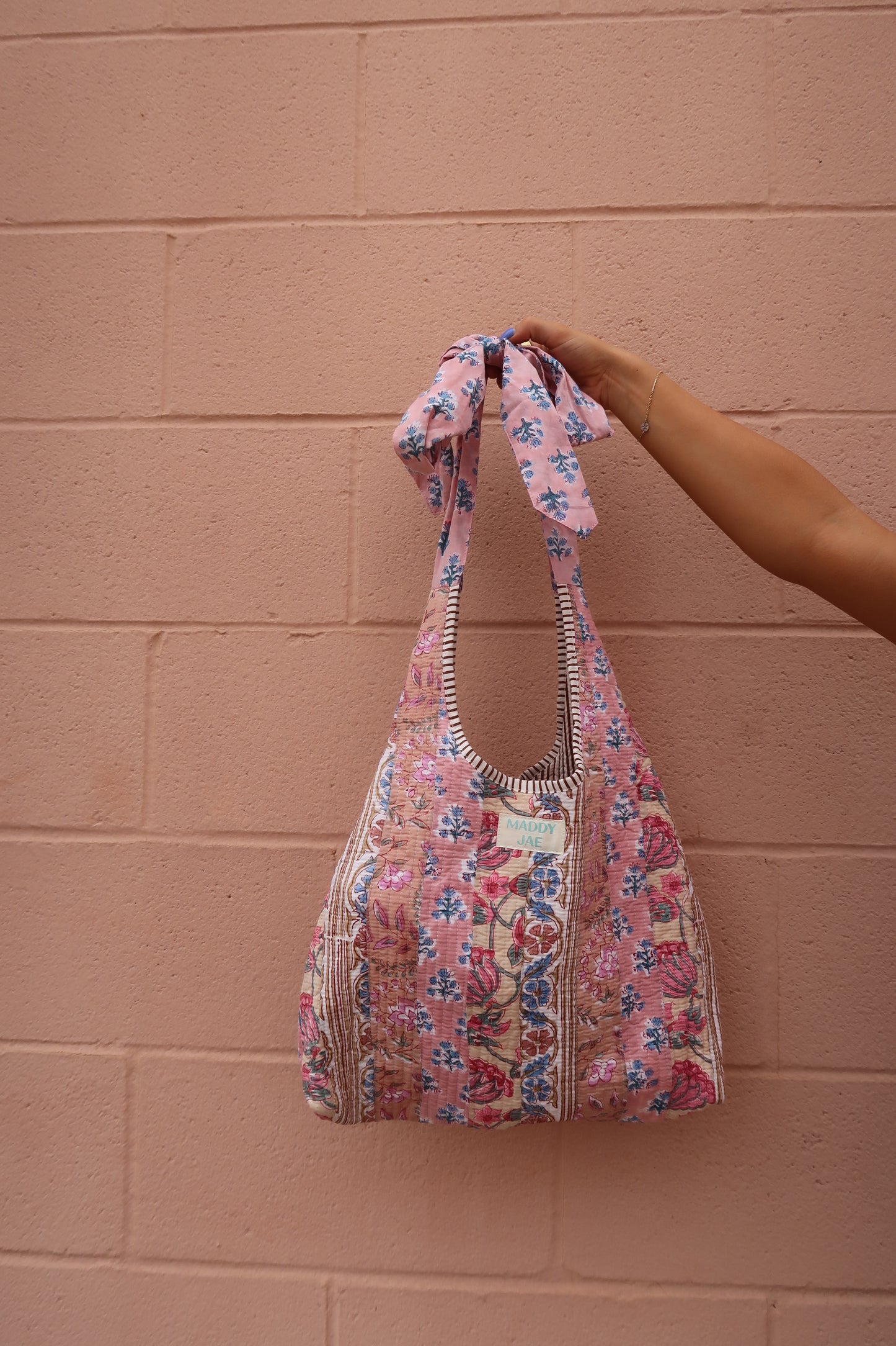Honey Quilted Oversized Bow Purse
