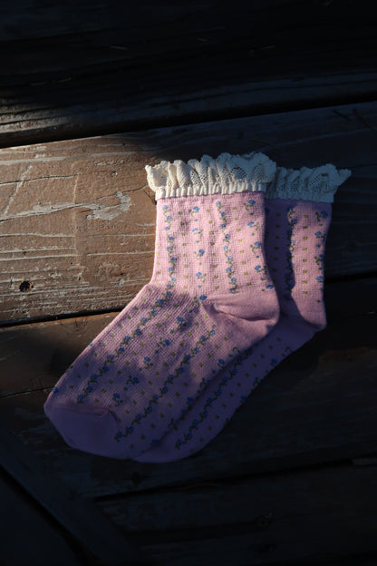 Blush Ruffle Sock