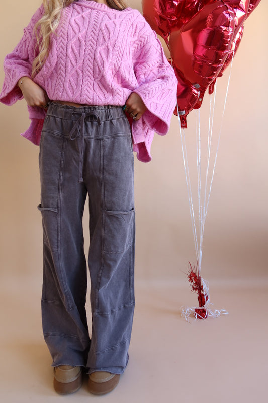 Chocolate Wide Cargo Leg Pant