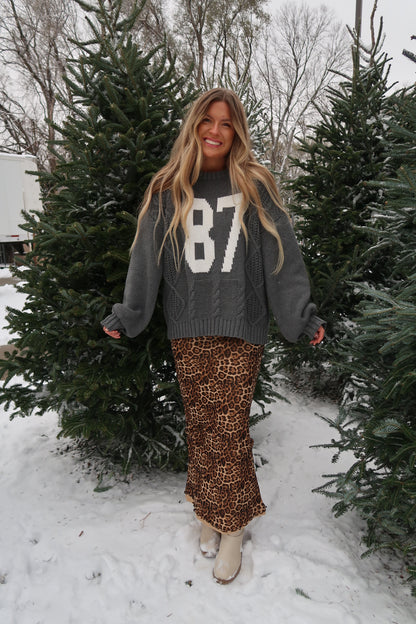 Ember Leopard Maxi Skirt