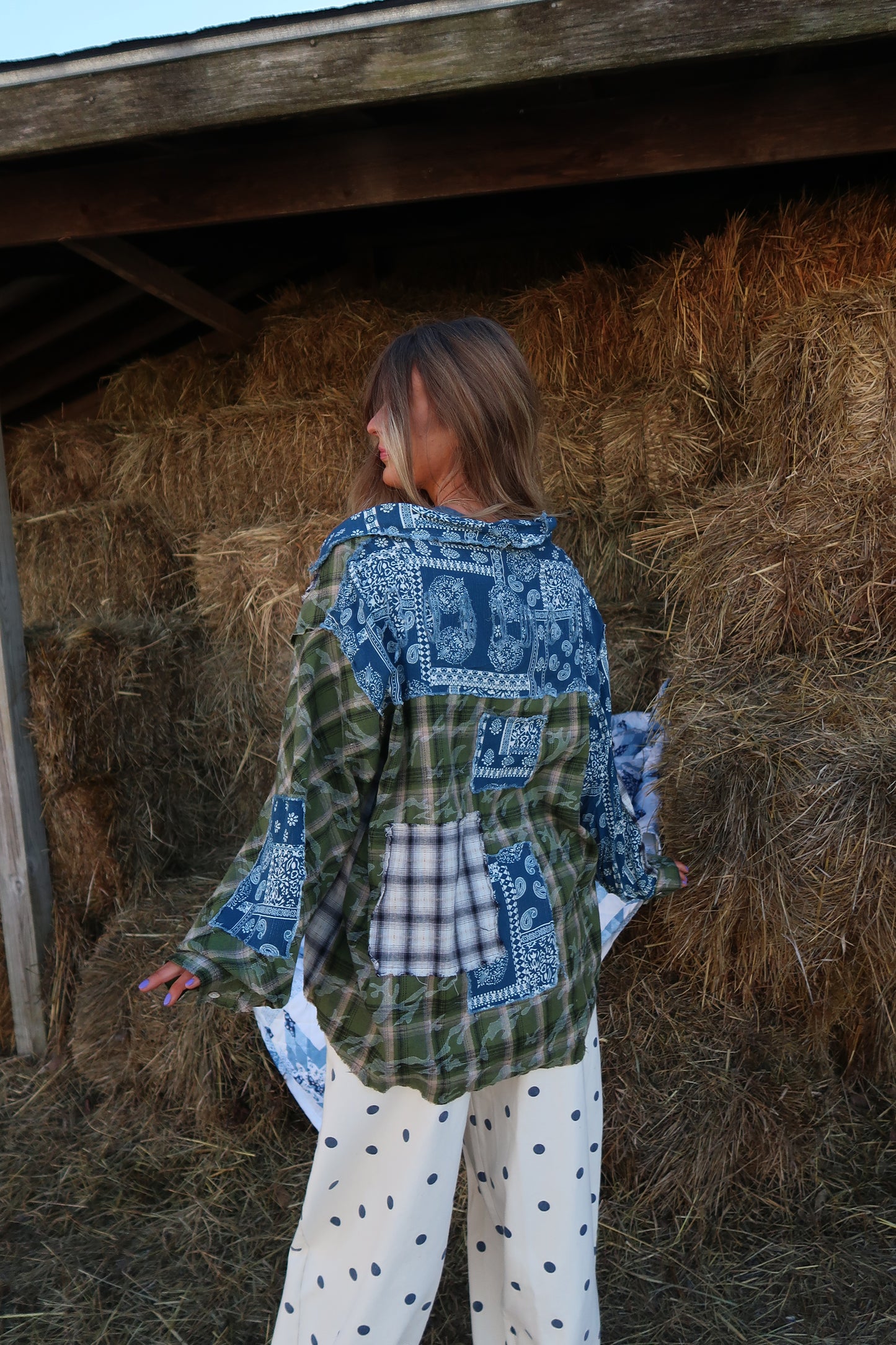 Meadown Ridge Oversized Patchwork Flannel