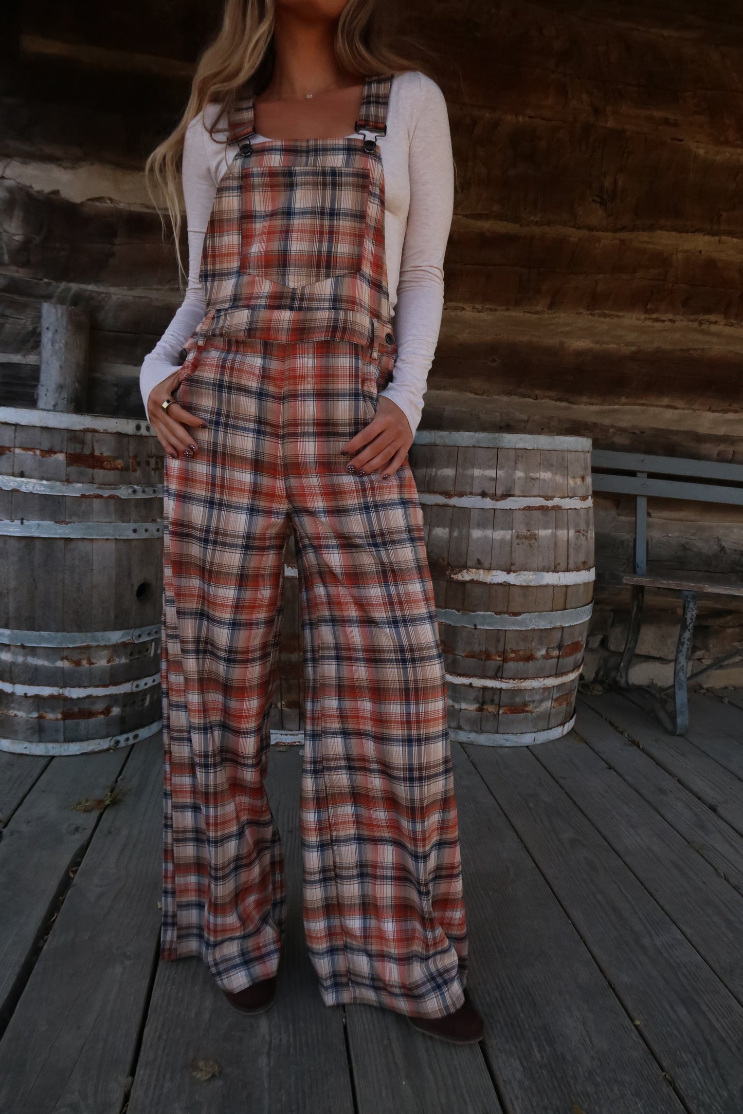 Pumpkin Pie Plaid Overalls