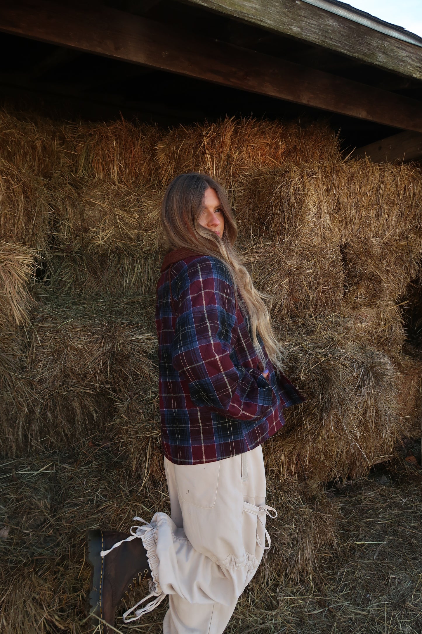Huckleberry Plaid Quilted Jacket