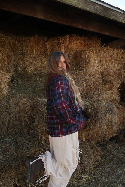 Huckleberry Plaid Quilted Jacket