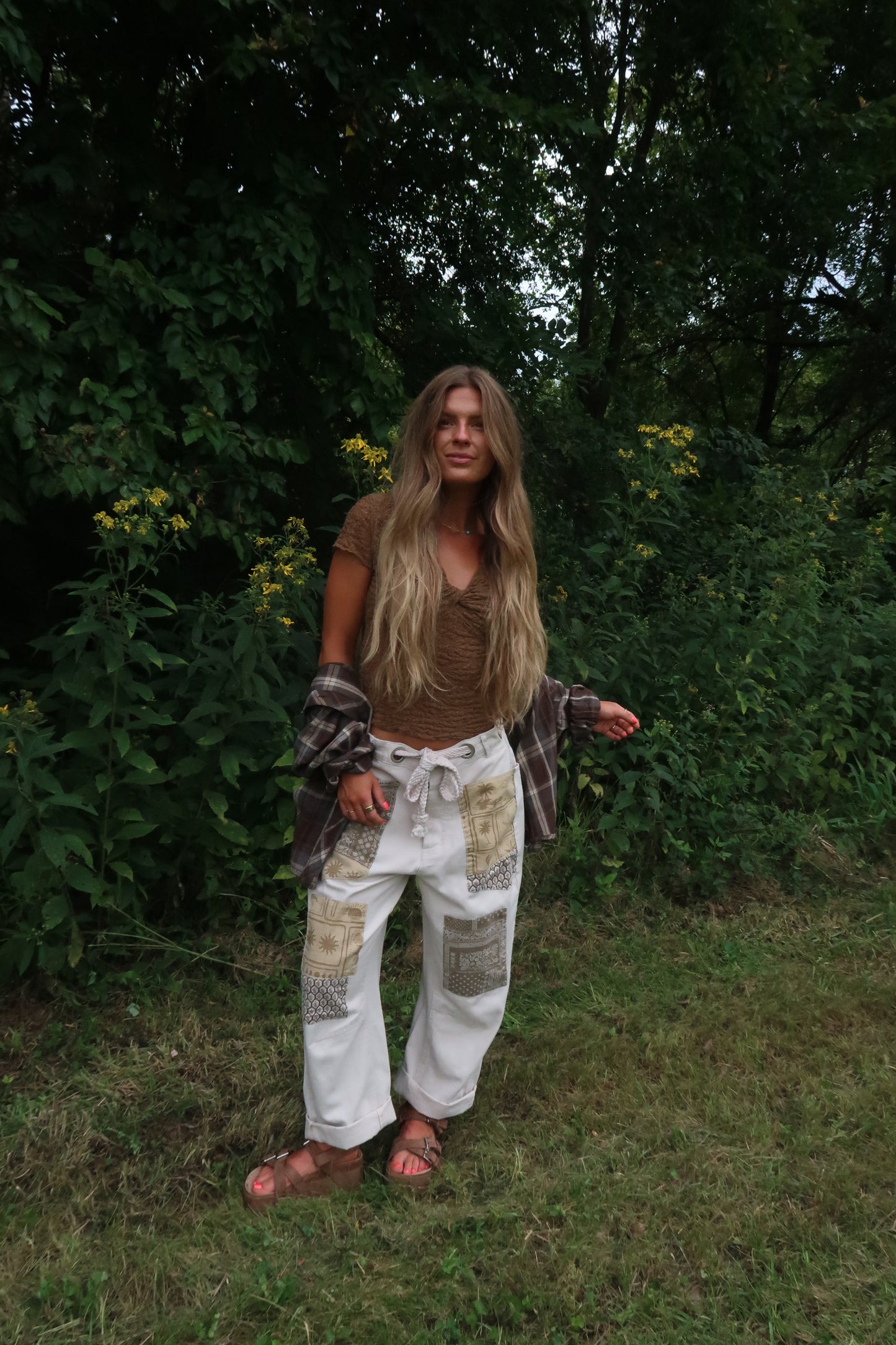 Sandy Patch Tie Waist Pants