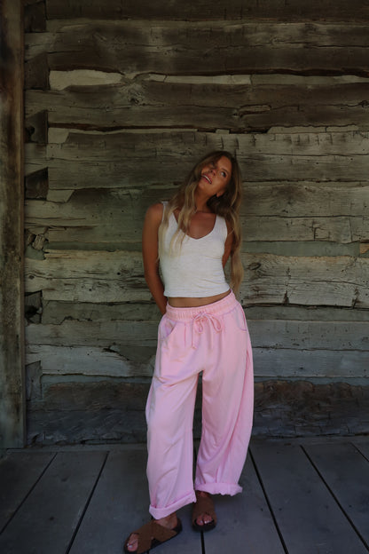 Oatmeal V-Neck Crop Back To Basics Tank