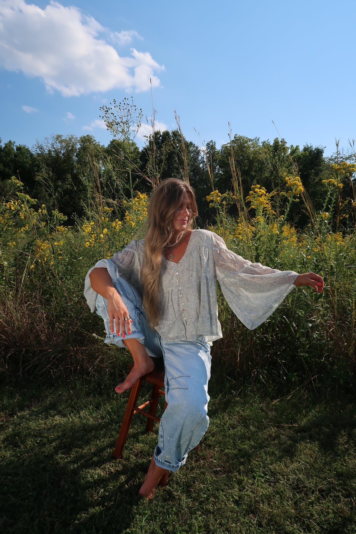 Free Spirit Flutter Top