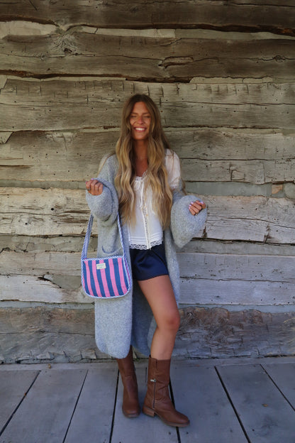 Riley Stripe Quilted Purse