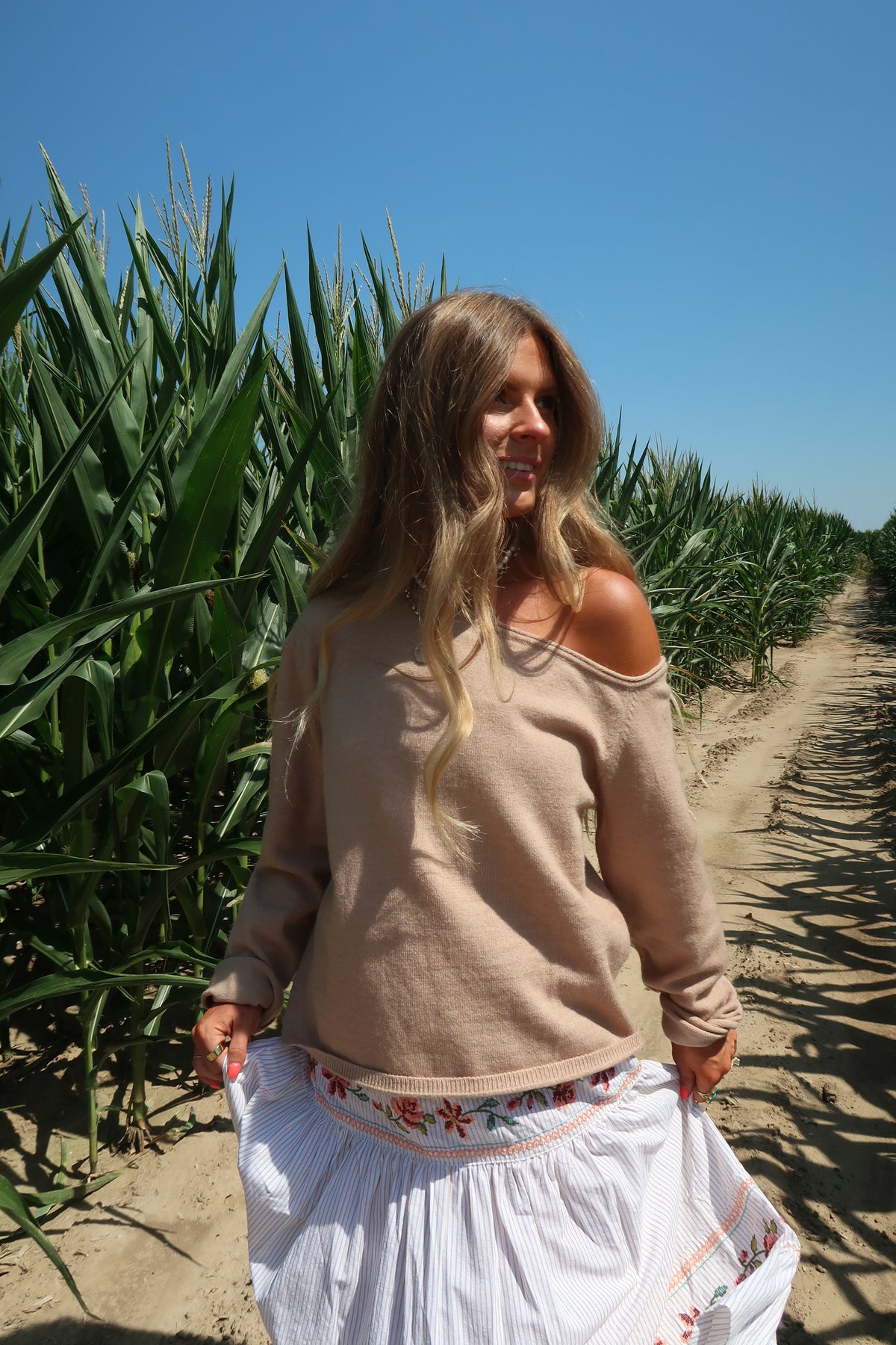 Mocha Off the Shoulder Sweater