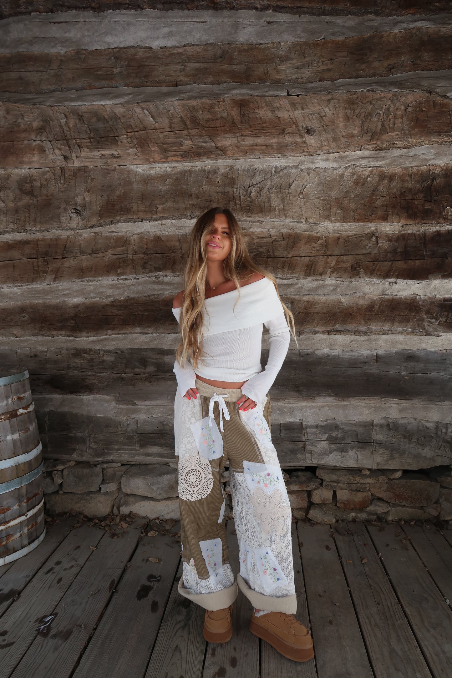 Boho Petal Patchwork Pant