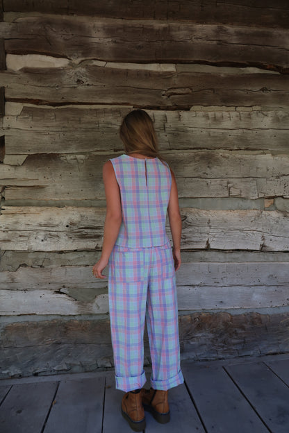 Sweet Pea Plaid Set