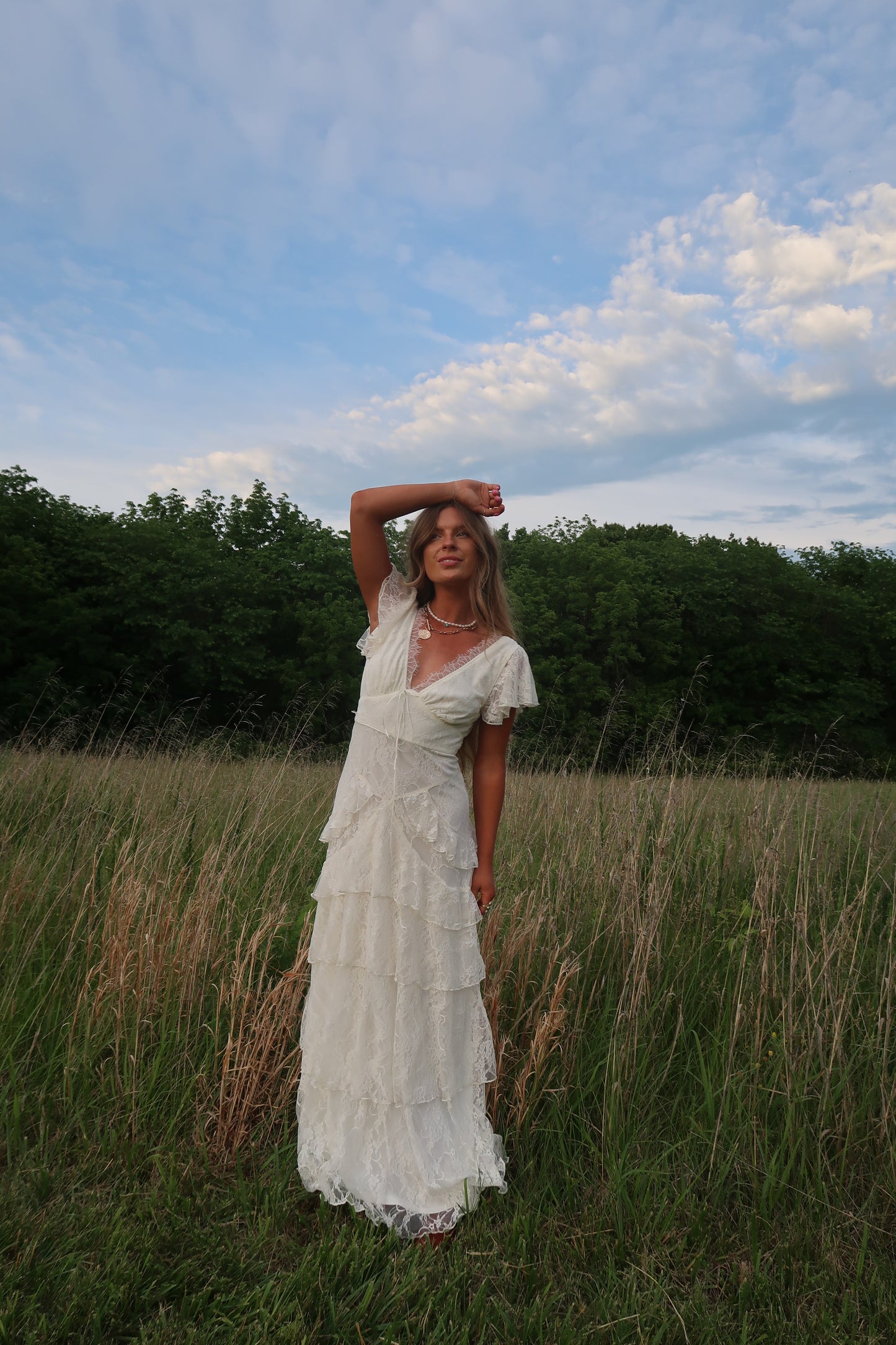Chasing Light Lace Maxi Dress