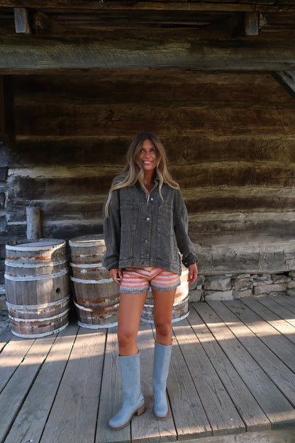 Coffee Grounds Denim Jacket