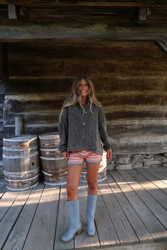 Coffee Grounds Denim Jacket