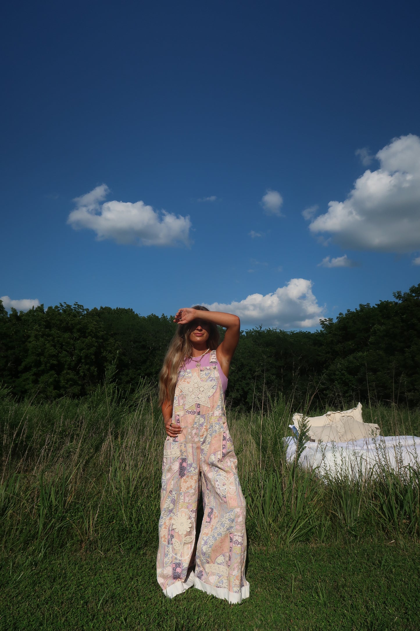 Sweet Dreams Patchwork Overalls
