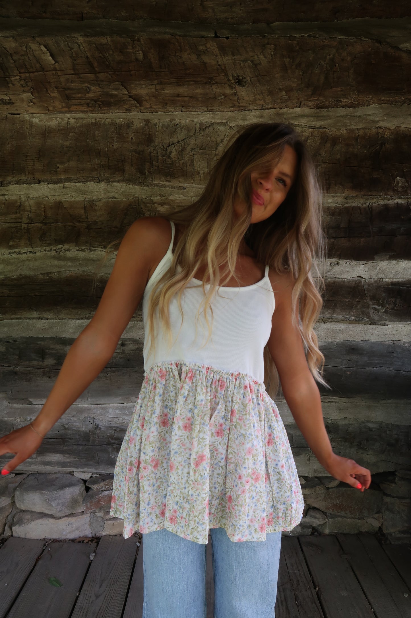 Lillypad Floral Layering Tank