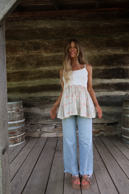 Lillypad Floral Layering Tank