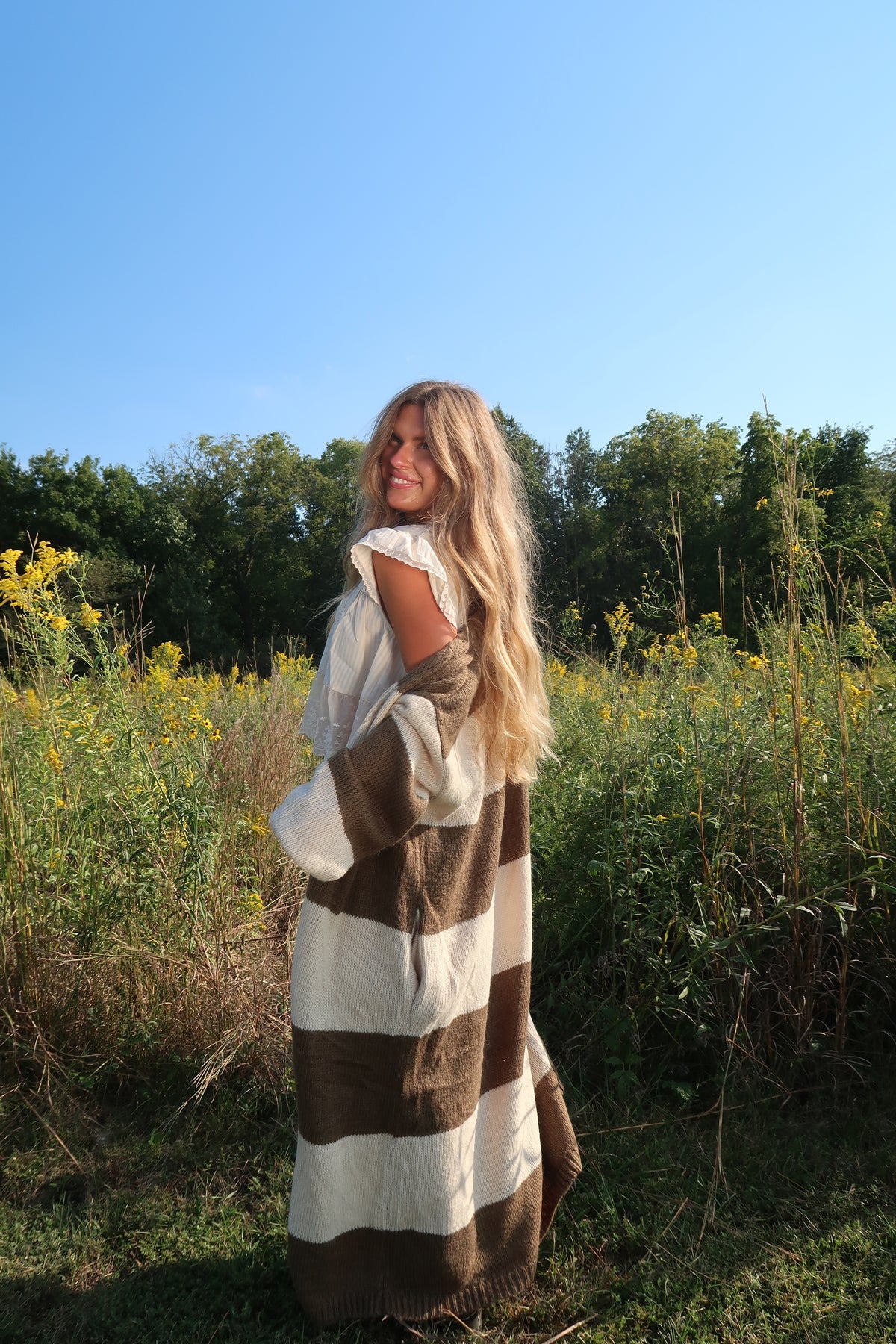 Wild Clover Stripe Cardi