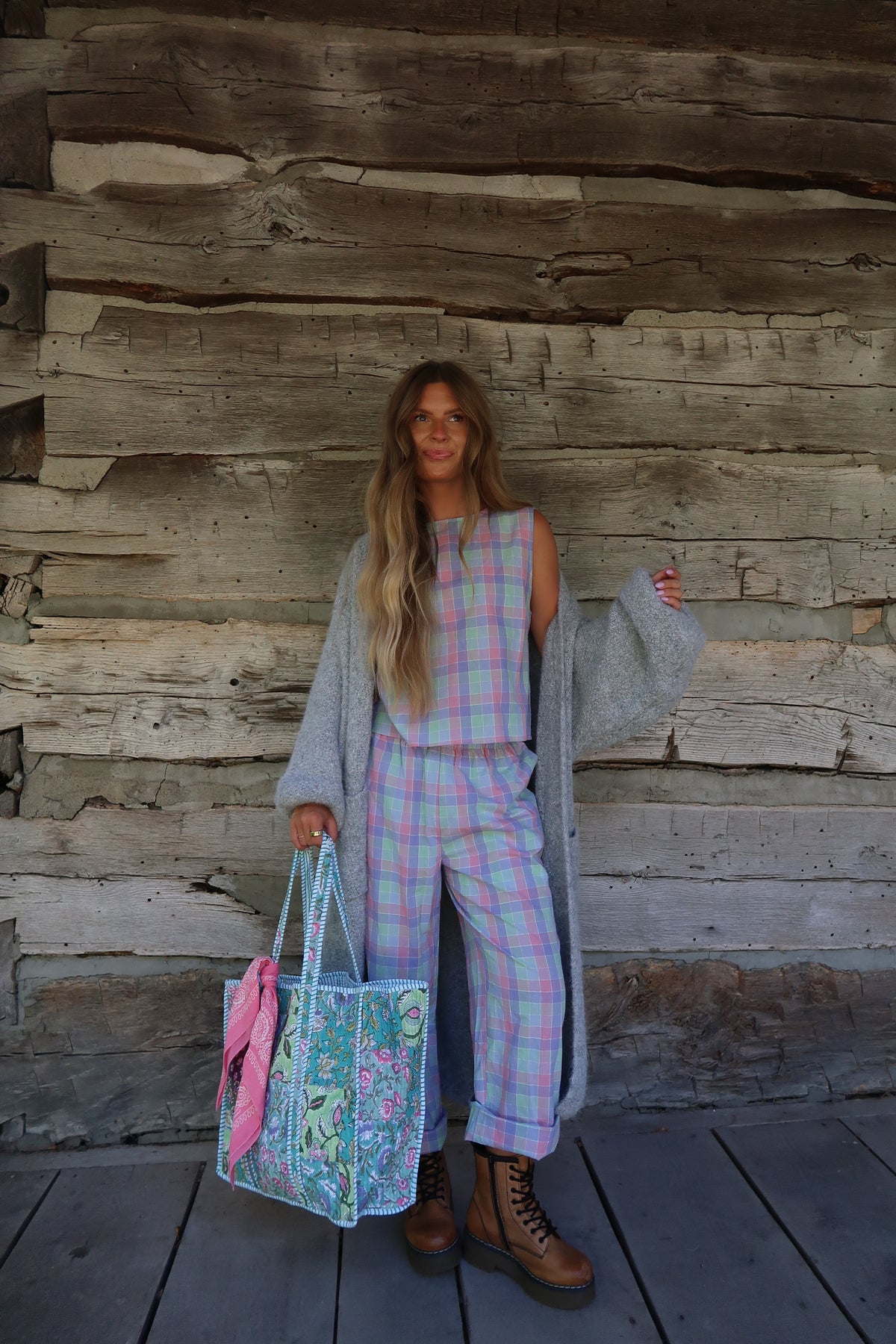Sweet Pea Plaid Set