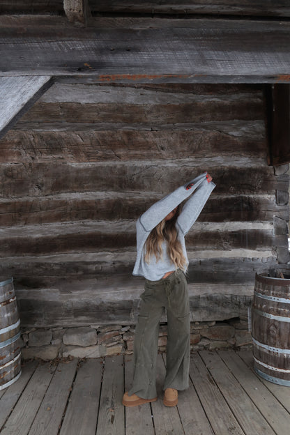 Deep Moss Wide Leg Pant