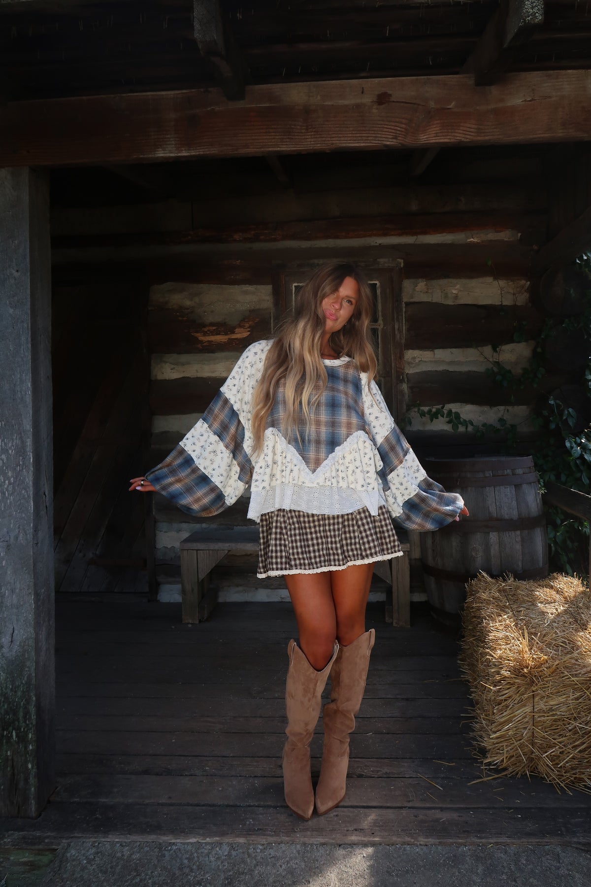 Recipe Box Plaid Skort