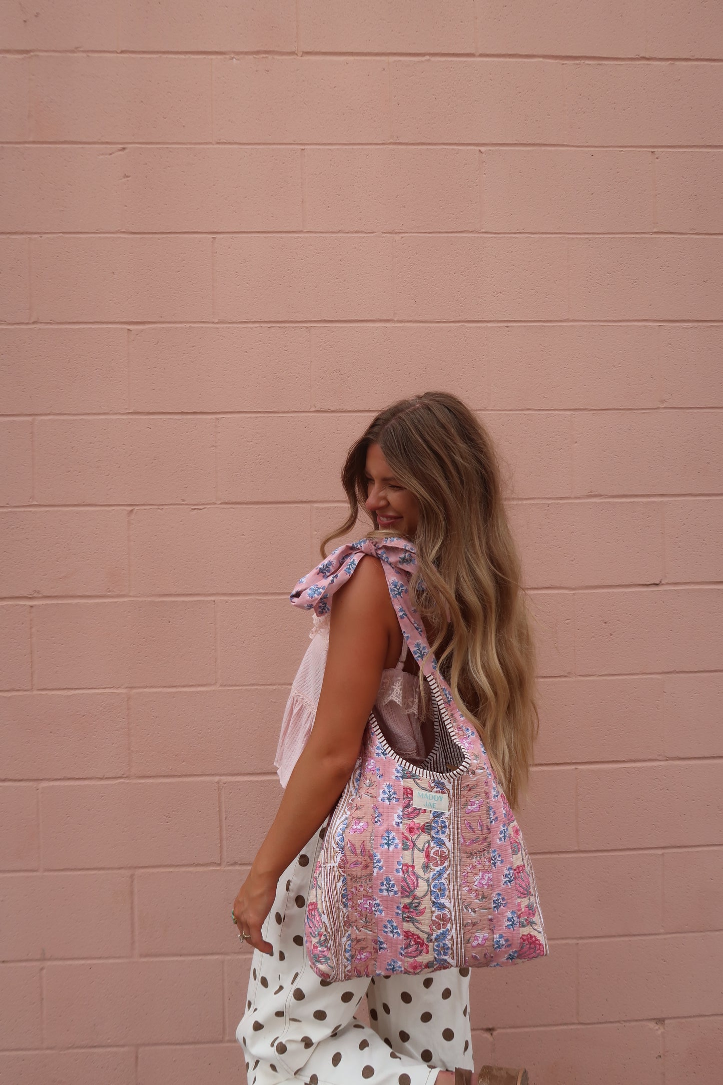 Honey Quilted Oversized Bow Purse