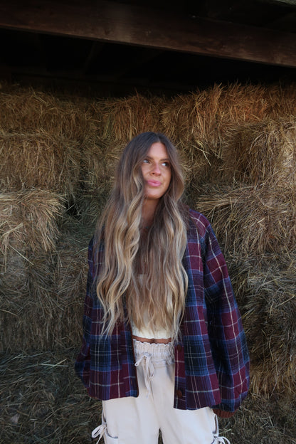 Huckleberry Plaid Quilted Jacket