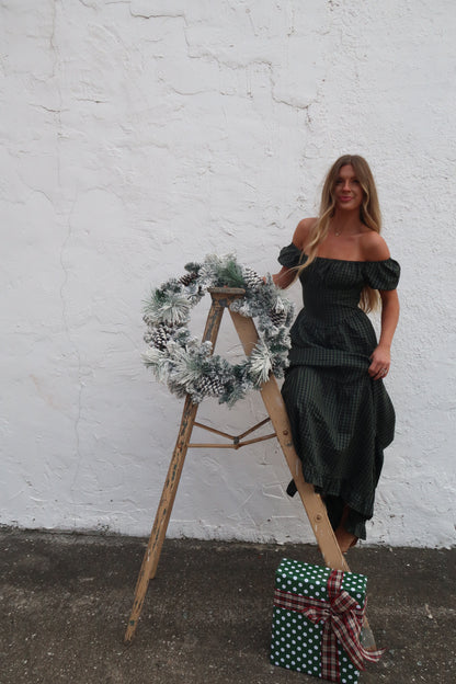 Gingham Garland Maxi Dress